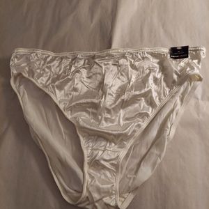 Avenue Body White Satin High Brief Panties Size 22/24